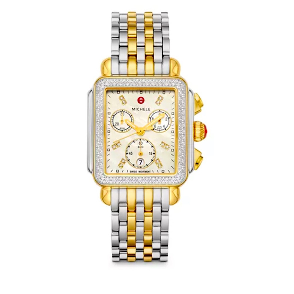 Michele Two-Tone Gold and Silver Women's Watch